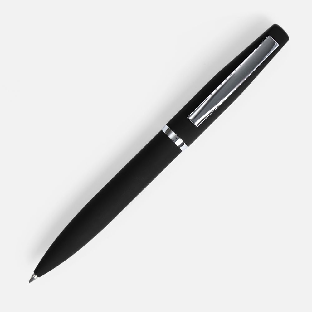 Ручка шариковая Bolt Soft Touch, черная — фото 1