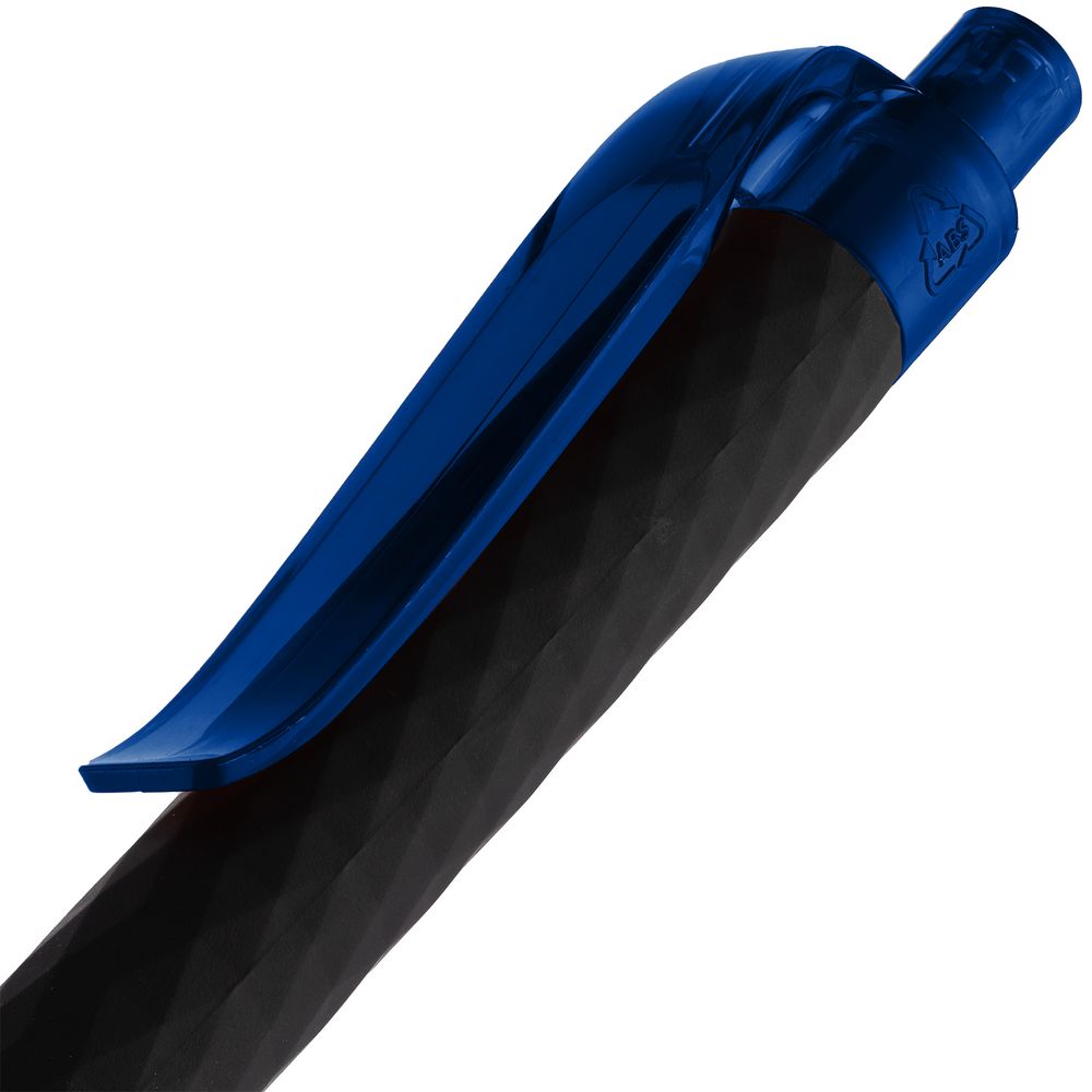 Ручка шариковая Prodir QS01 PRT-T Soft Touch, черная с синим — фото 1