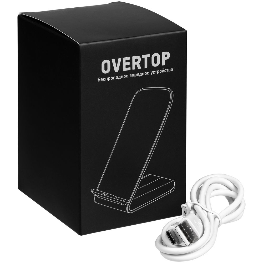 Беспроводное зарядное устройство с быстрой зарядкой Overtop, белое — фото 2