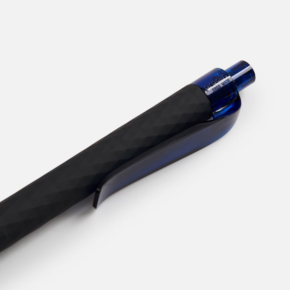 Ручка шариковая Prodir QS01 PRT-T Soft Touch, черная с синим — фото 1