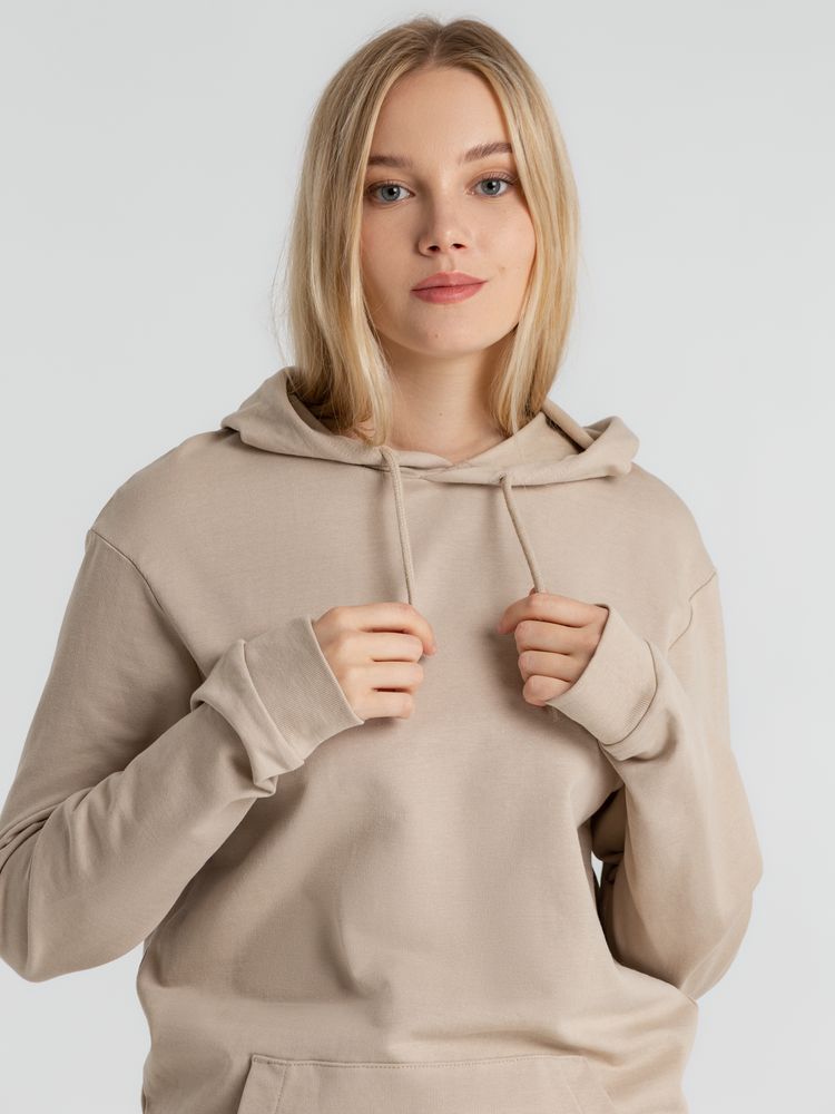 Толстовка с капюшоном унисекс Hoodie, бежевая — фото 1