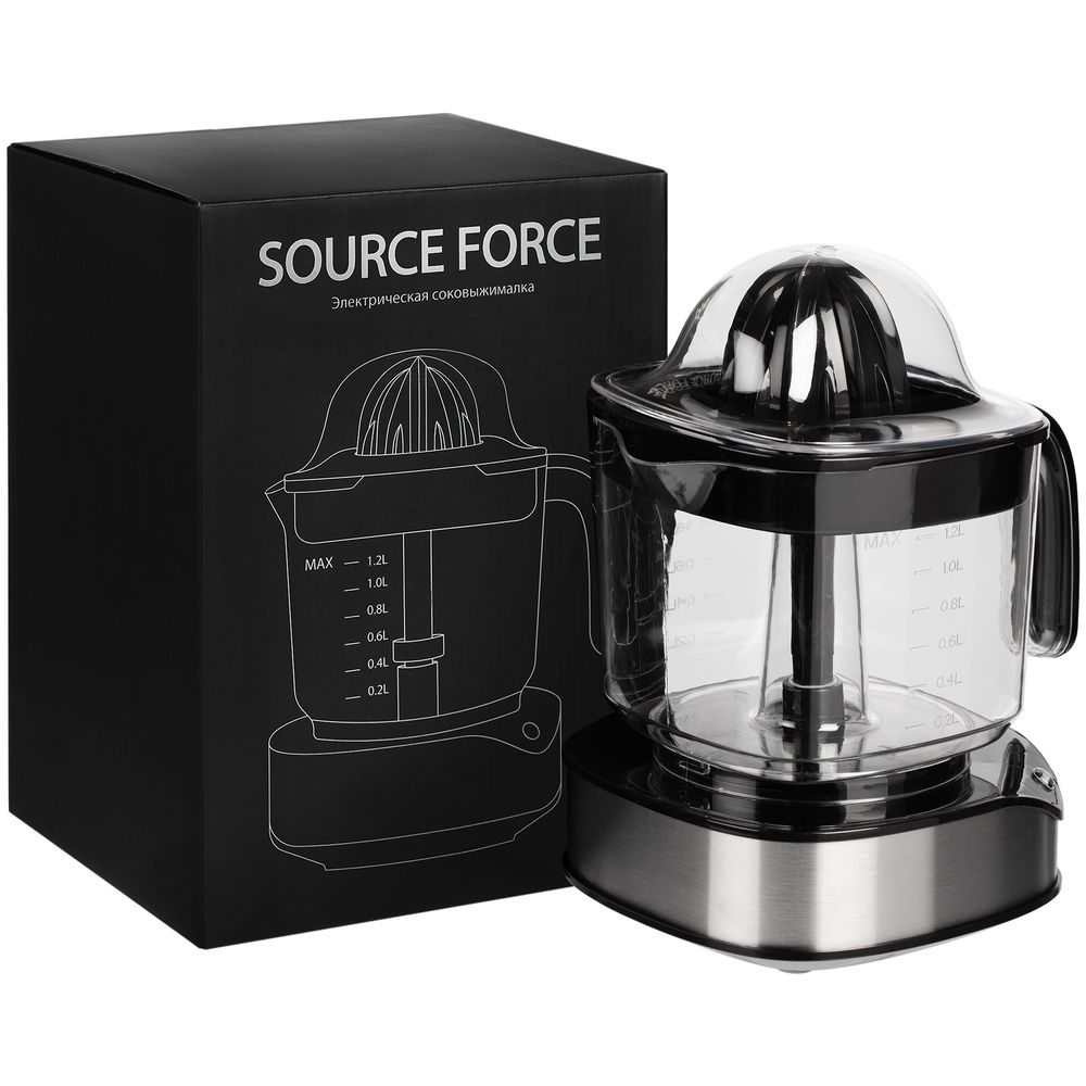 Электрическая соковыжималка для цитрусовых Source Force, серебристо-черная — фото 2