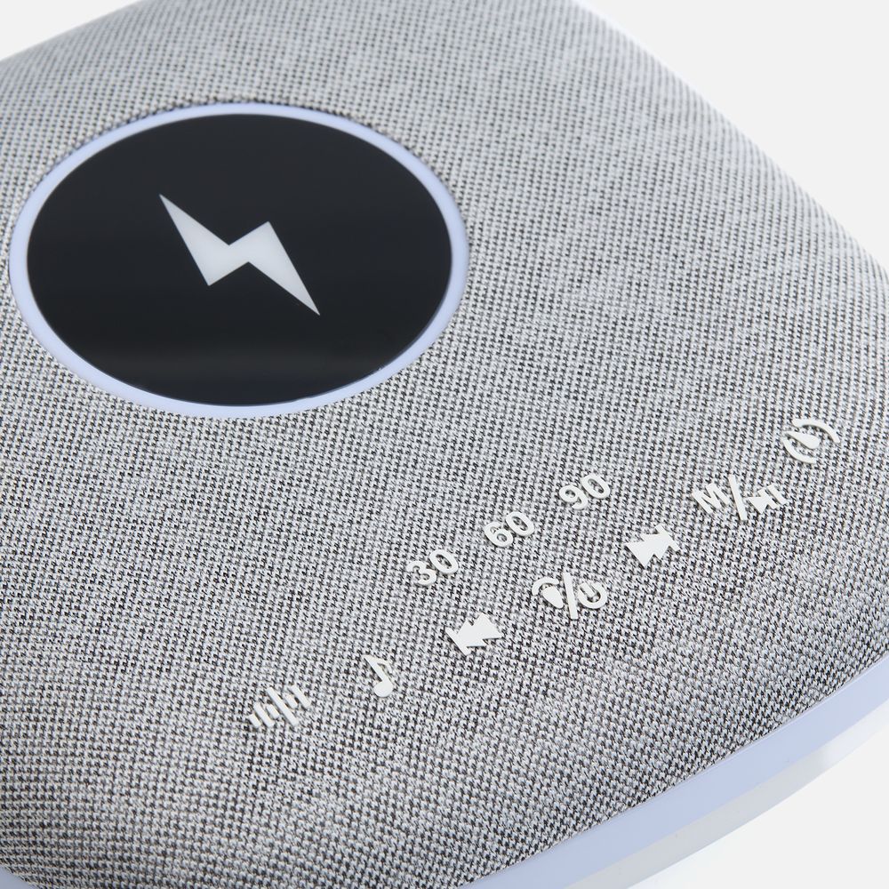 Bluetooth-колонка с беспроводной зарядкой и подсветкой Terrafonic, серая — фото 2