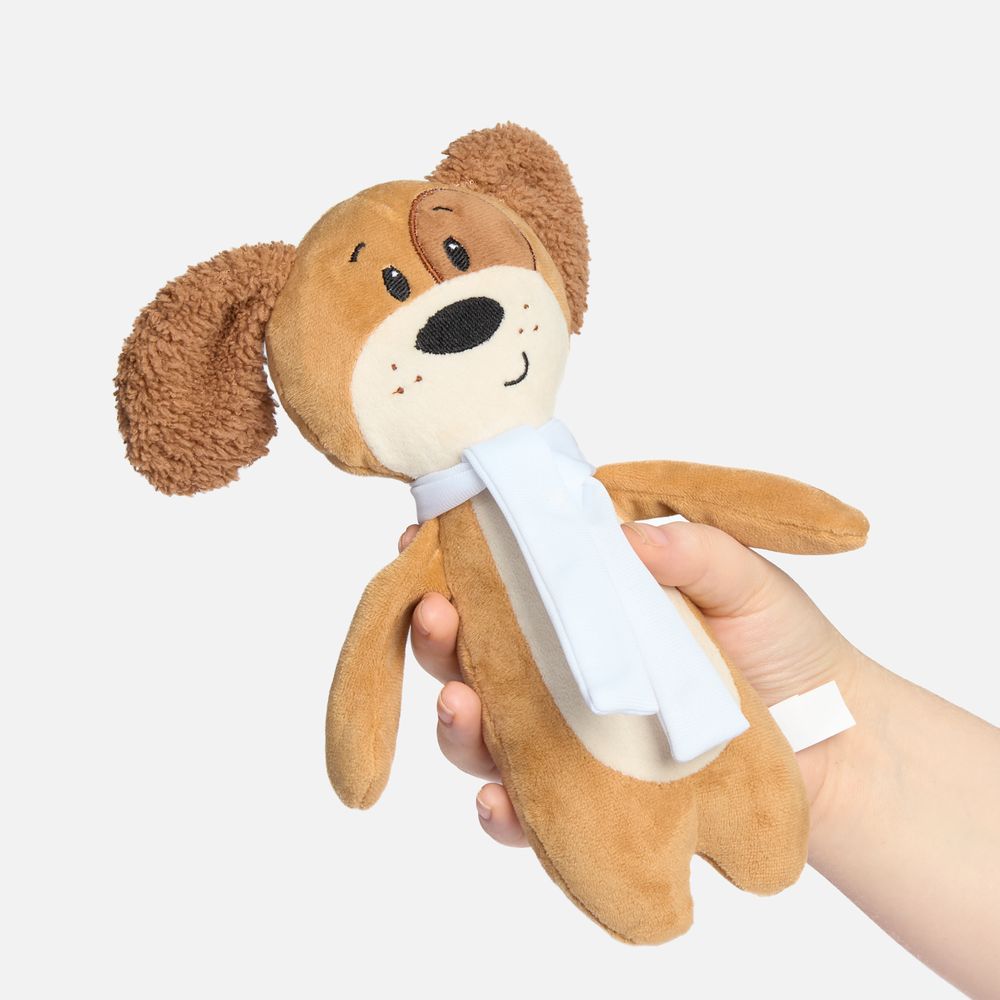 Мягкая игрушка Beastie Toys, собачка с белым шарфом — фото 1