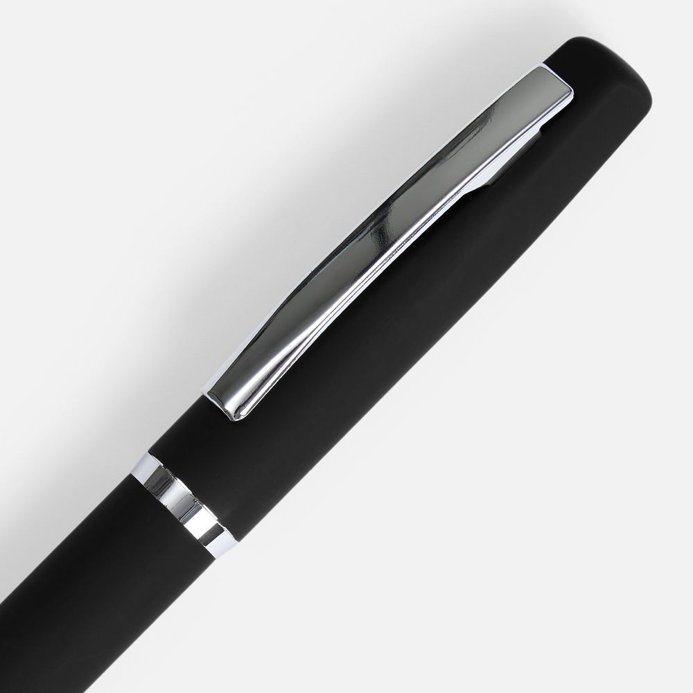 Ручка шариковая Bolt Soft Touch, черная — фото 2