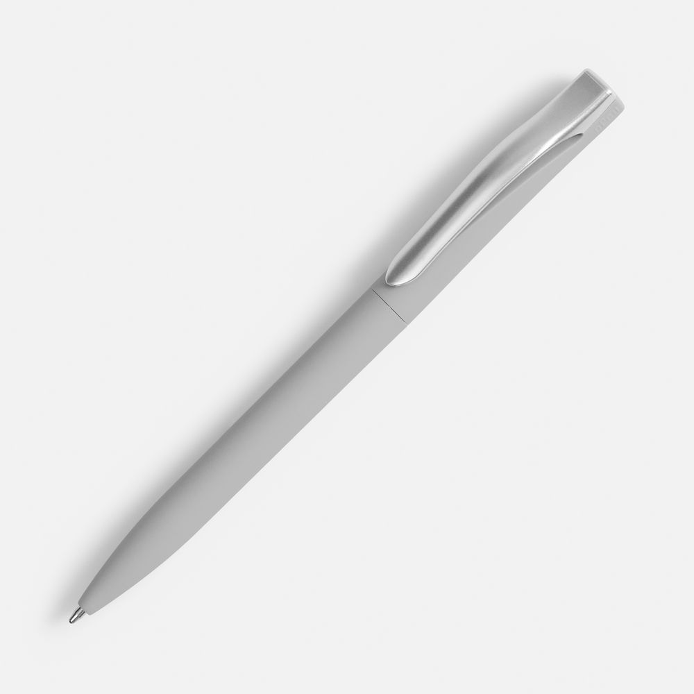 Ручка шариковая Pin Soft Touch, серая — фото 4