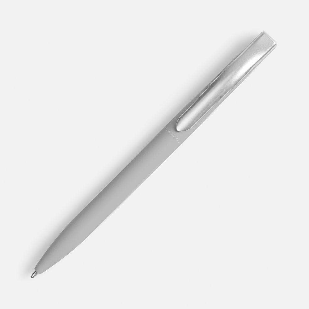 Ручка шариковая Pin Soft Touch, серая — фото 1