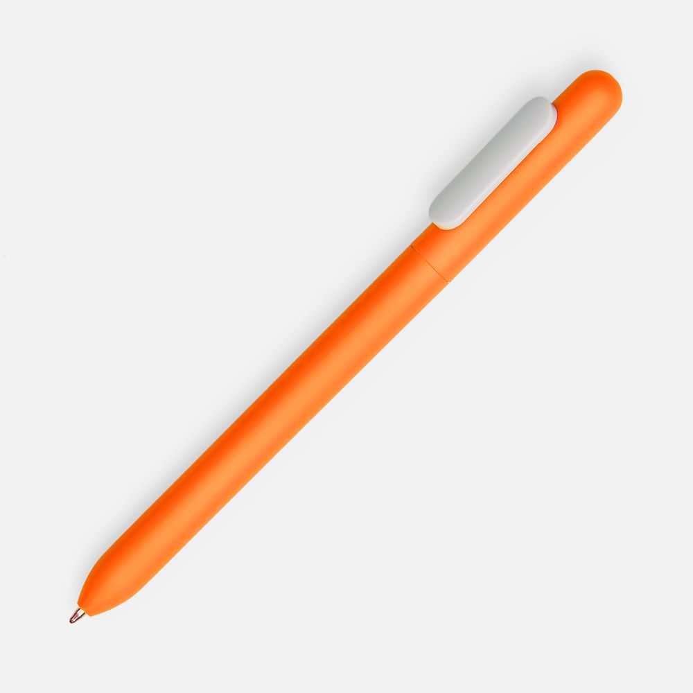 Ручка шариковая Swiper Soft Touch, неоново-оранжевая с белым — фото 3