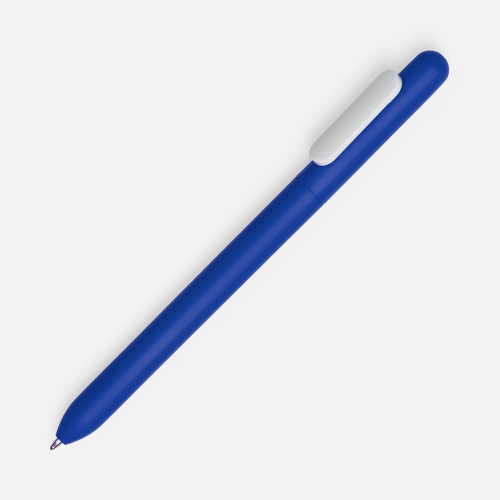 Ручка шариковая Swiper Soft Touch, синяя с белым — фото 5