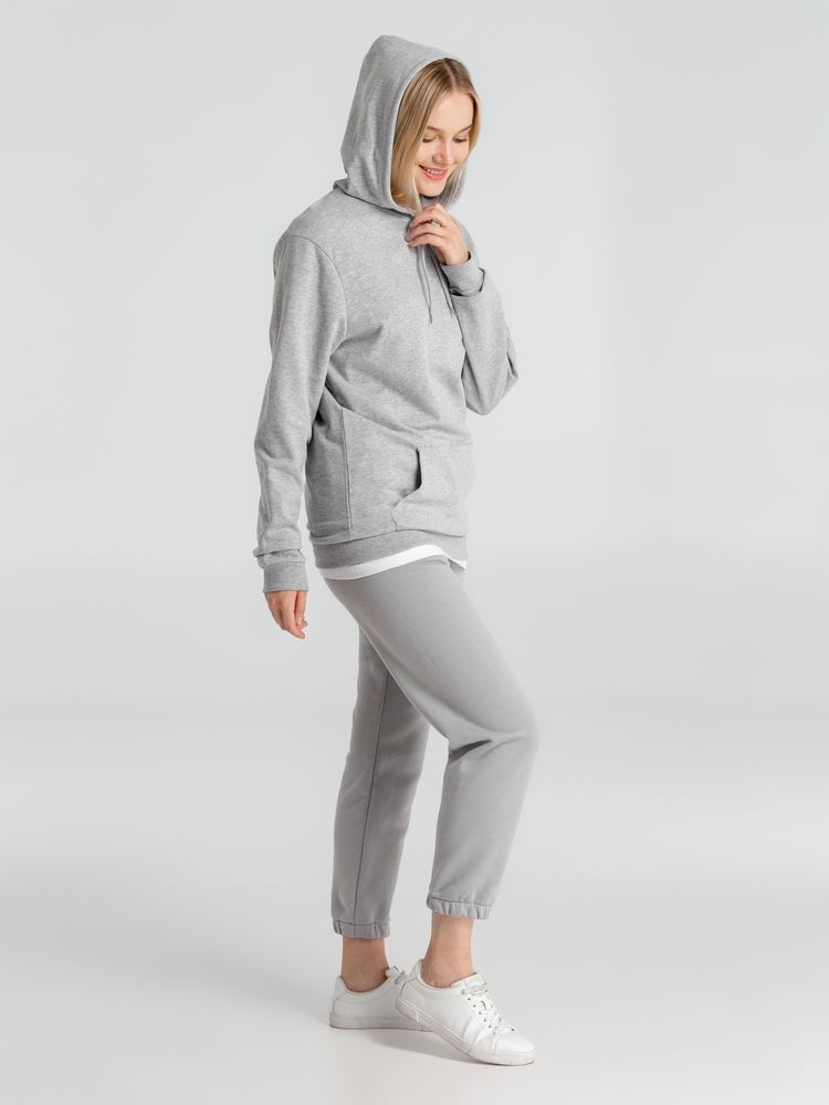 Толстовка с капюшоном унисекс Hoodie, серый меланж — фото 5