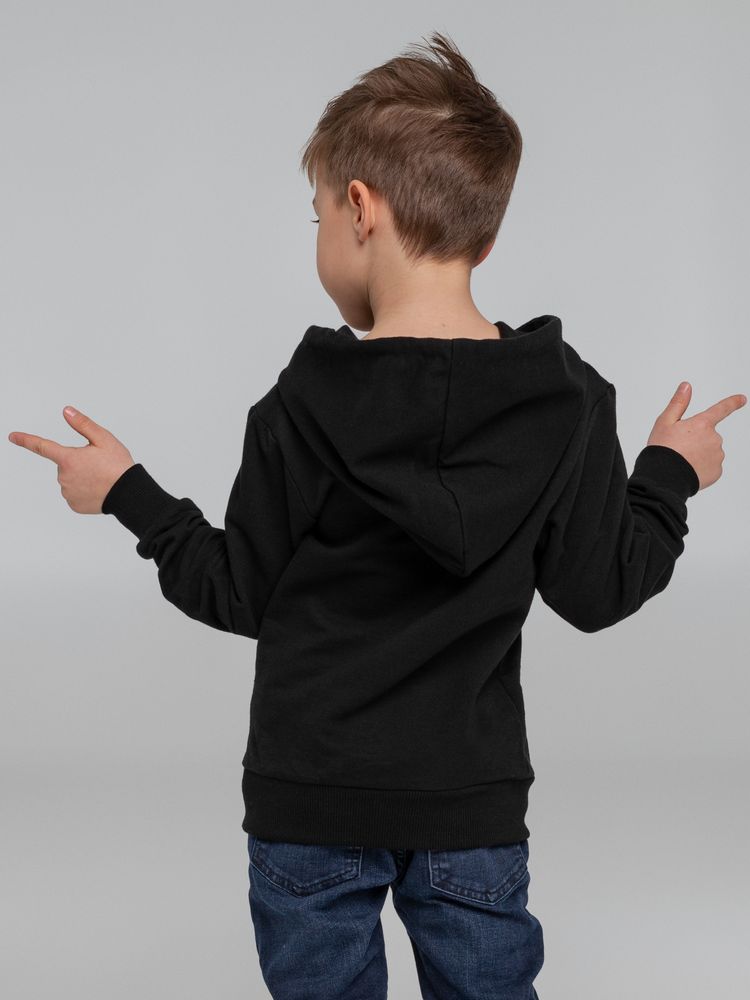 Толстовка с капюшоном детская Kirenga Kids, черная — фото 4