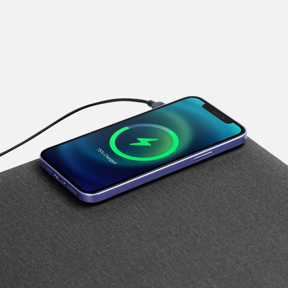 Складной стол для ноутбука с беспроводной зарядкой Kickstand Table, серый — фото 1