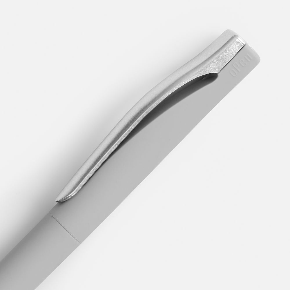 Ручка шариковая Pin Soft Touch, серая — фото 2