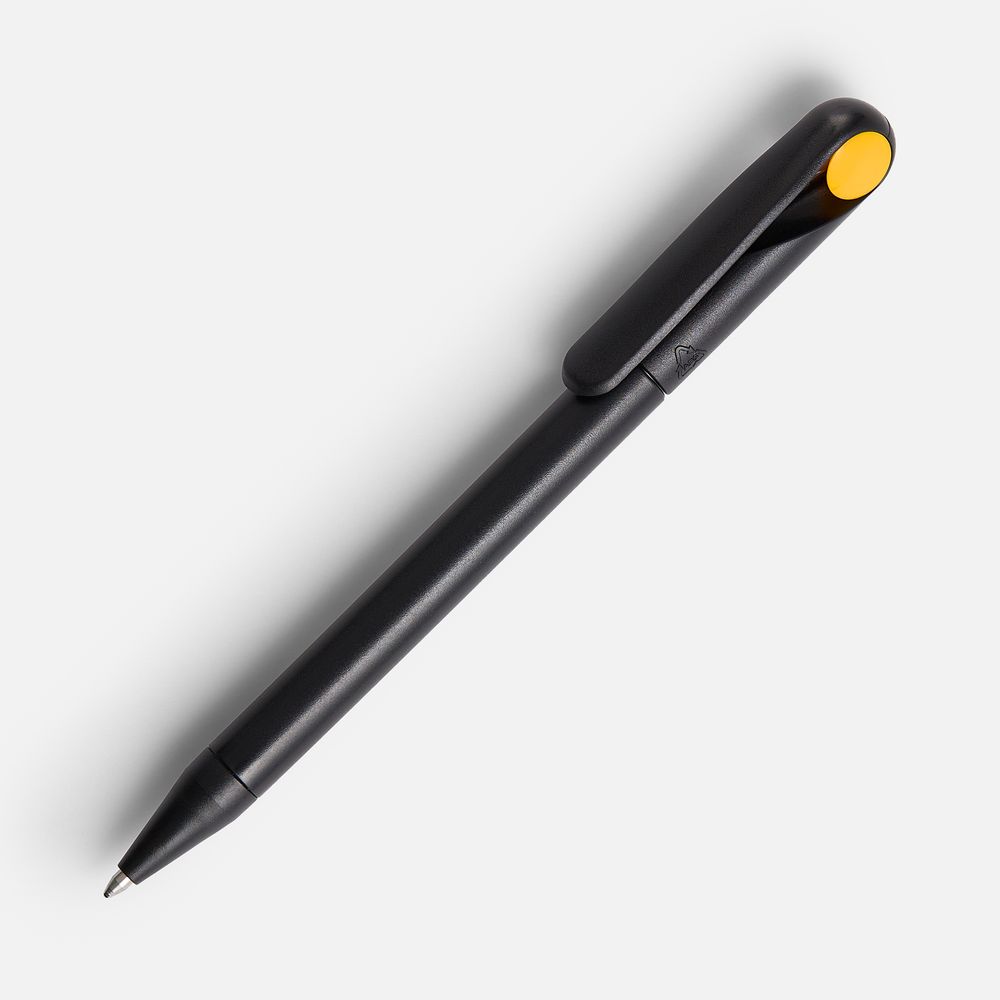 Ручка шариковая Prodir DS1 TMM Dot, черная с желтым — фото 7