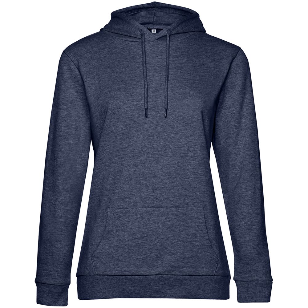 Толстовка с капюшоном женская Hoodie, синий меланж — фото 6