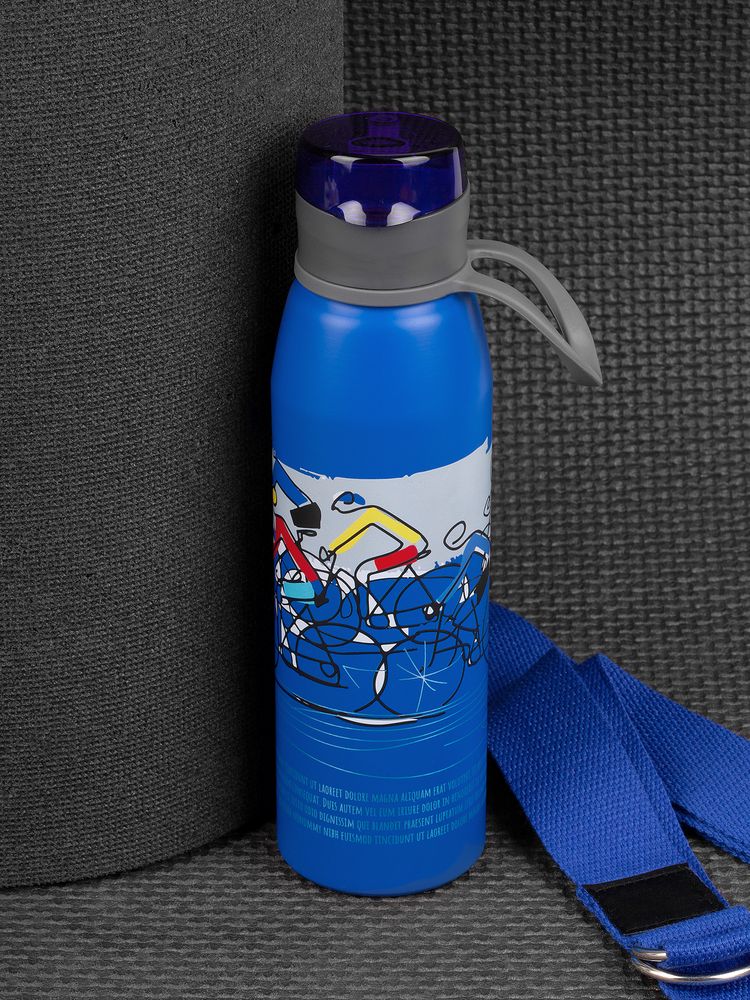 Бутылка для воды Billy Gym, матовая синяя — фото 2