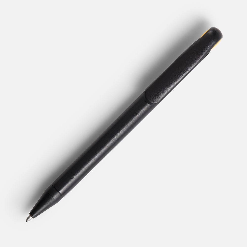 Ручка шариковая Prodir DS1 TMM Dot, черная с желтым — фото 1
