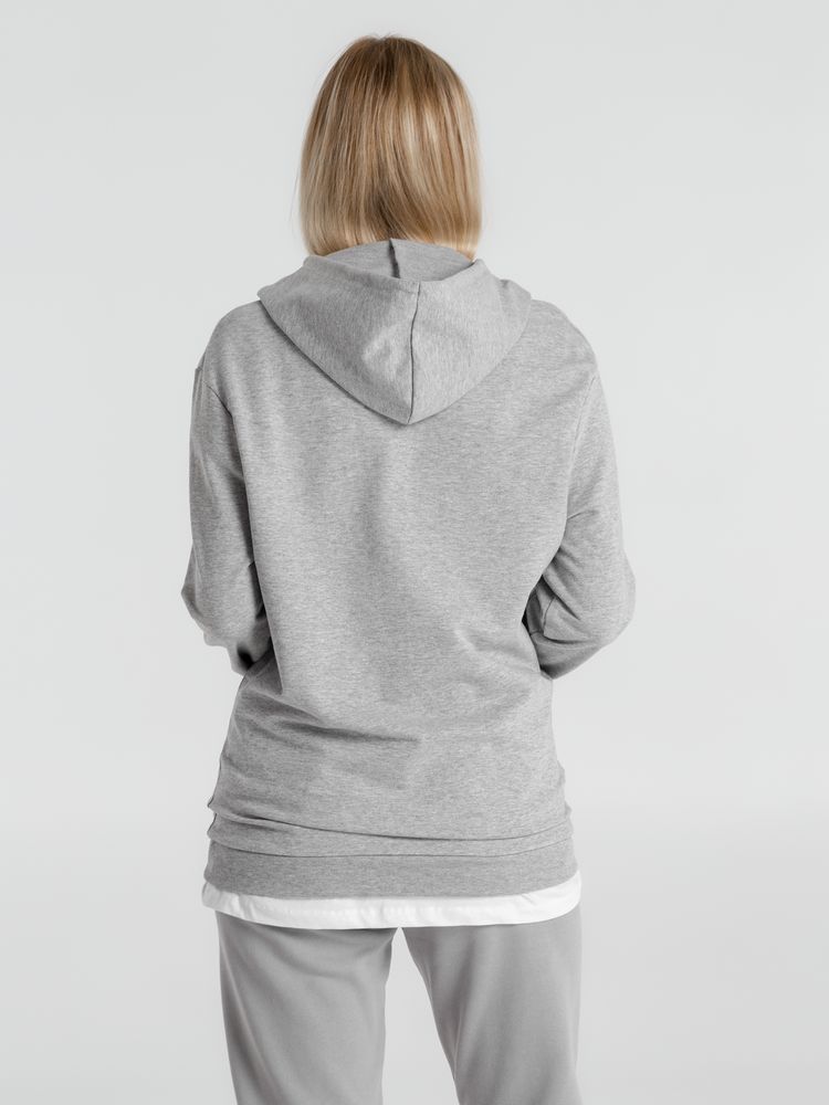 Толстовка с капюшоном унисекс Hoodie, серый меланж — фото 6