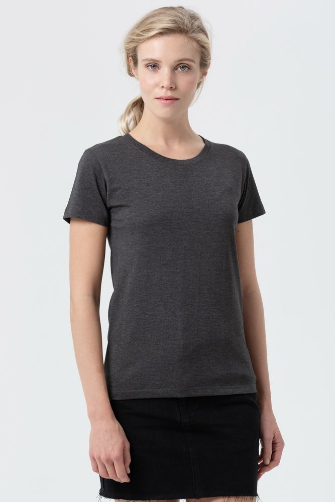 Футболка женская Regent Fit Women, черный меланж — фото 4