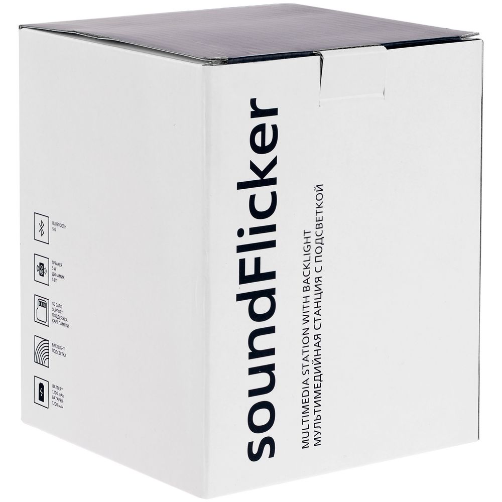 Беспроводная колонка с подсветкой soundFlicker, черная — фото 6
