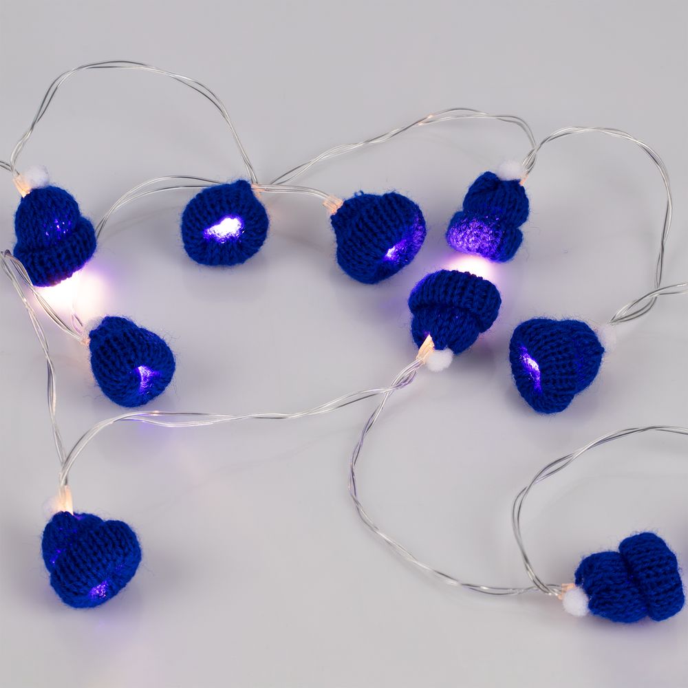 Гирлянда Cosy Poms, синяя — фото 2