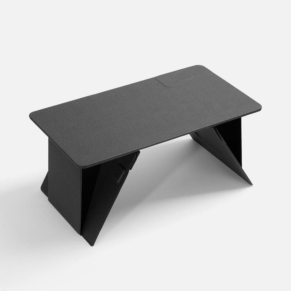 Складной стол для ноутбука с беспроводной зарядкой Kickstand Table, серый — фото 2