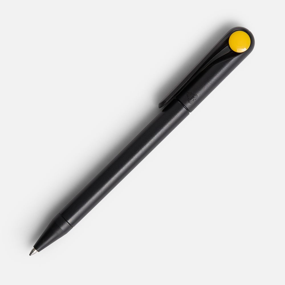 Ручка шариковая Prodir DS1 TMM Dot, черная с желтым — фото 2