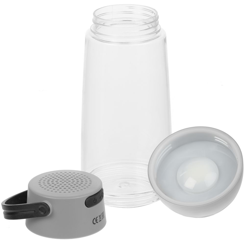 Бутылка для воды Torsta Light с колонкой и светильником, серая — фото 1