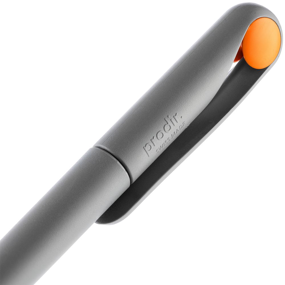 Ручка шариковая Prodir DS1 TMM Dot, серая с оранжевым — фото 1