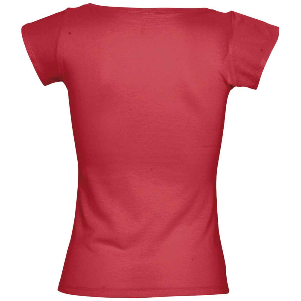 Футболка женская Melrose 150 с глубоким вырезом, красная — фото 1