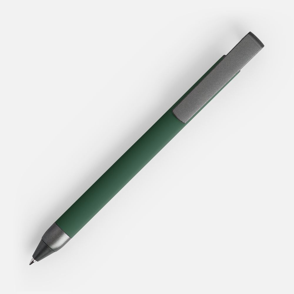 Ручка шариковая Standic Soft Touch с подставкой для телефона, зеленая — фото 1