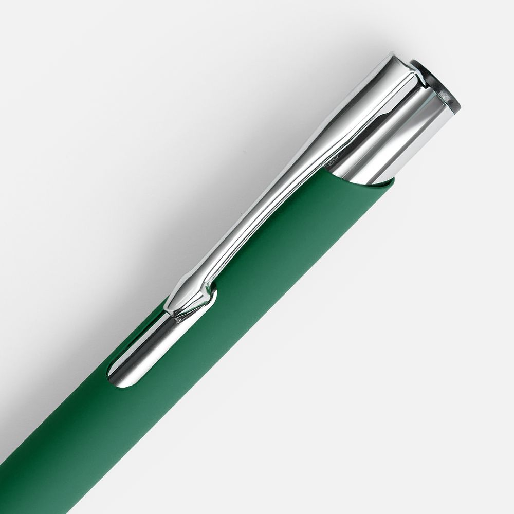 Ручка шариковая Keskus Soft Touch, зеленая — фото 4