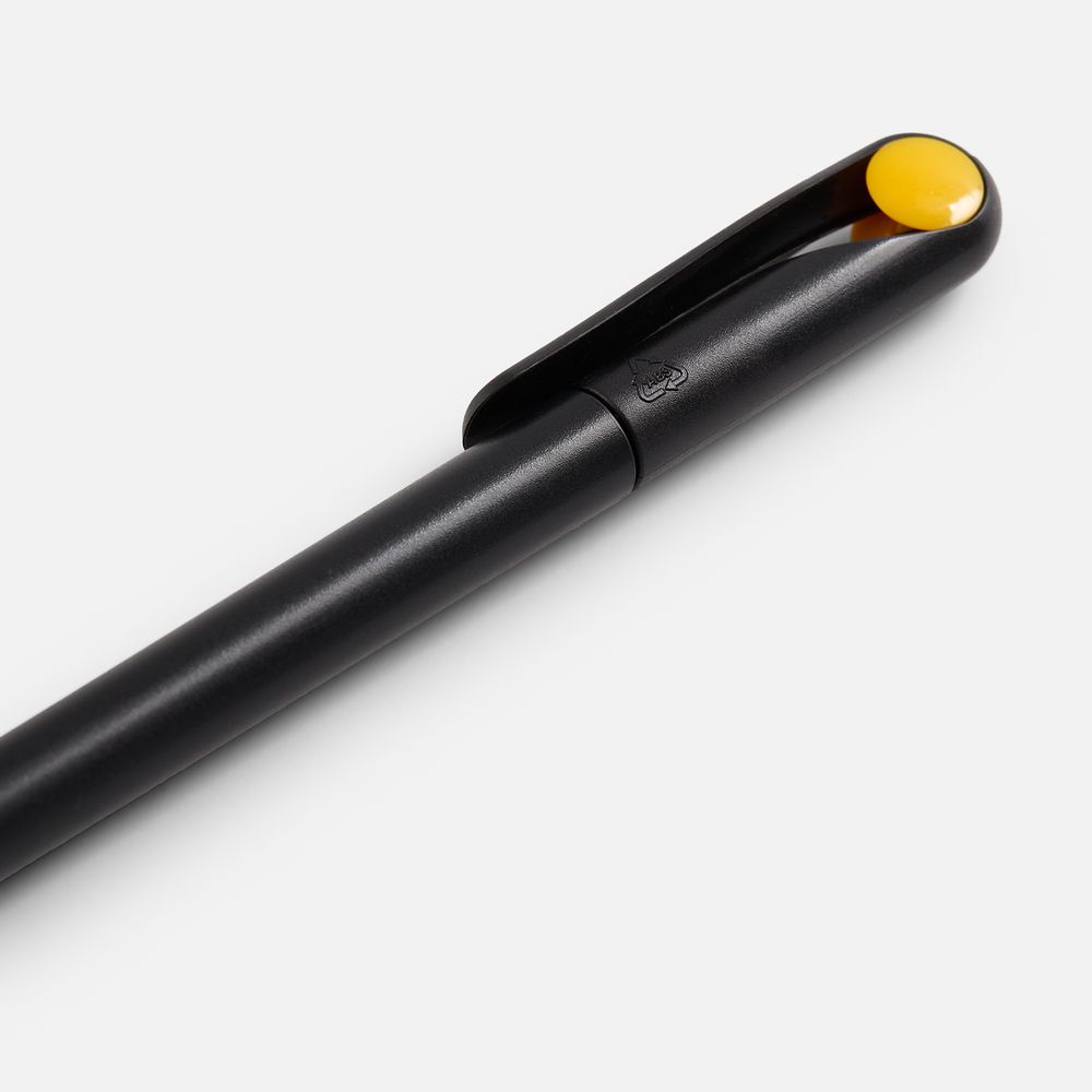 Ручка шариковая Prodir DS1 TMM Dot, черная с желтым — фото 3