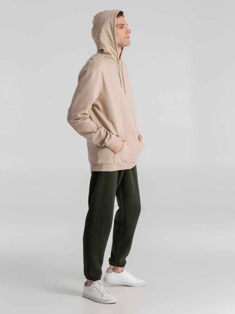 Толстовка с капюшоном унисекс Hoodie, бежевая — фото 7
