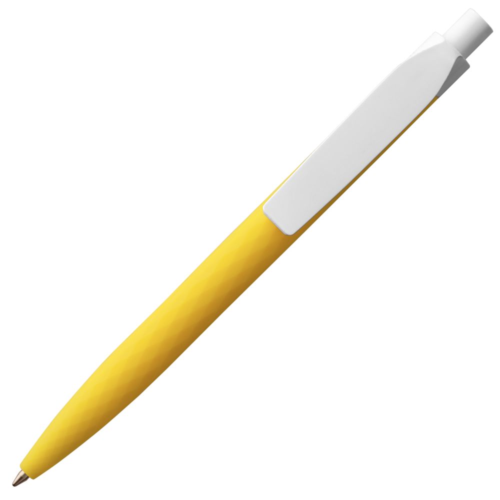 Ручка шариковая Prodir QS01 PMP-P, желтая с белым — фото 3