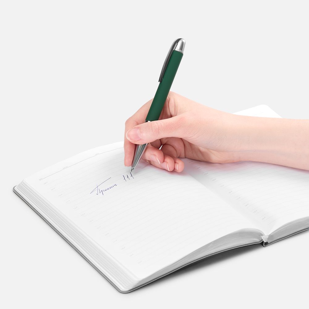 Ручка шариковая Arc Soft Touch, зеленая — фото 3