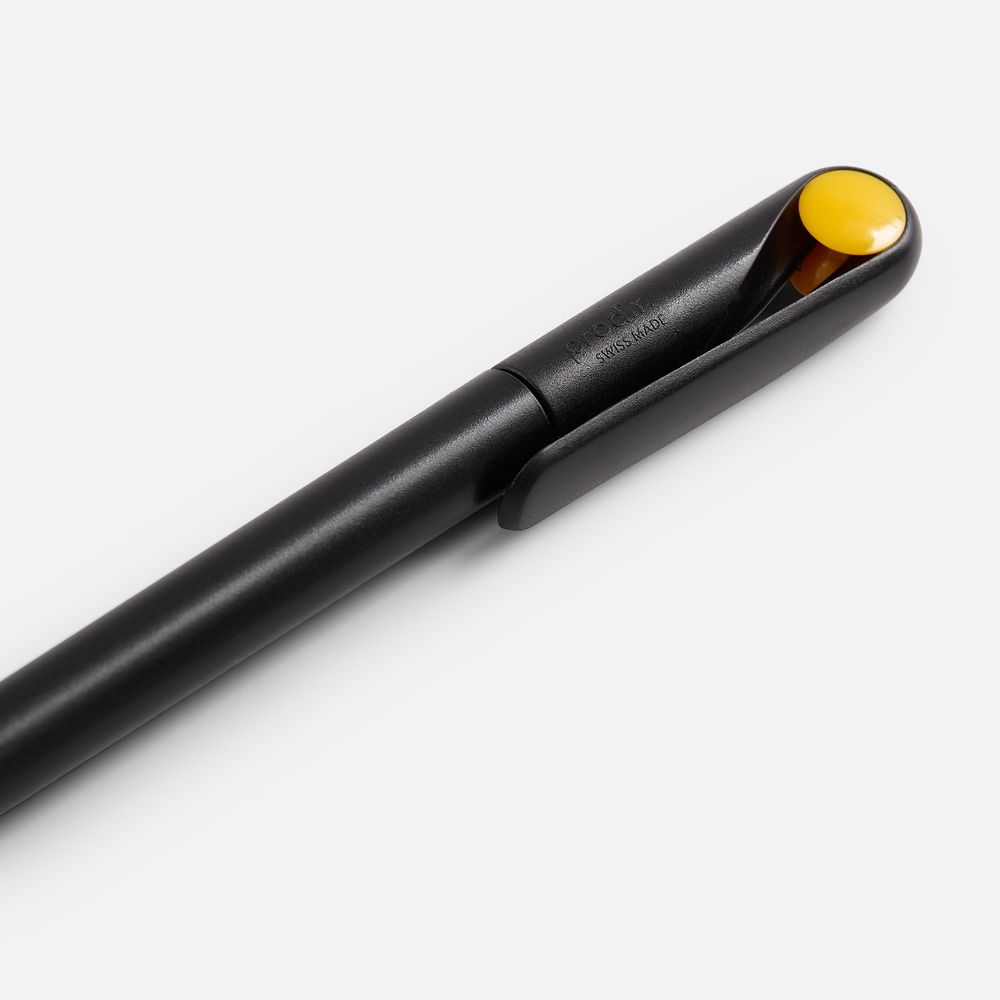 Ручка шариковая Prodir DS1 TMM Dot, черная с желтым — фото 4