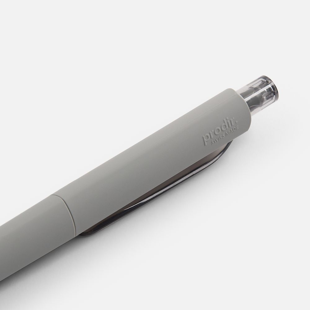 Ручка шариковая Prodir DS8 PRR-T Soft Touch, серая — фото 4