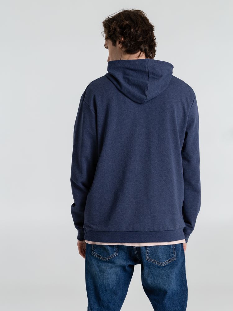 Толстовка с капюшоном унисекс Hoodie, синий меланж — фото 9