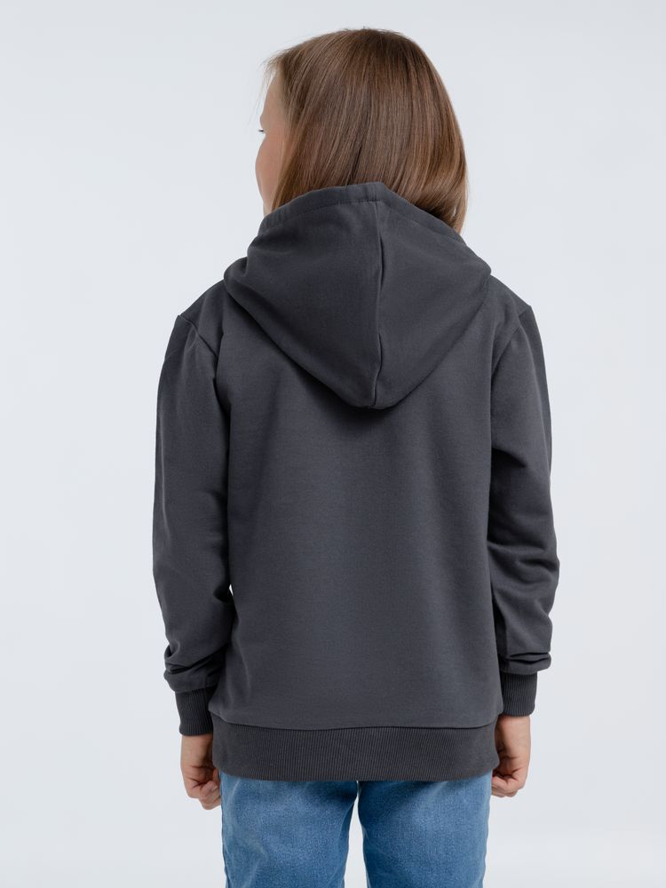 Толстовка с капюшоном детская Kirenga Kids, темно-серая (графит) — фото 2