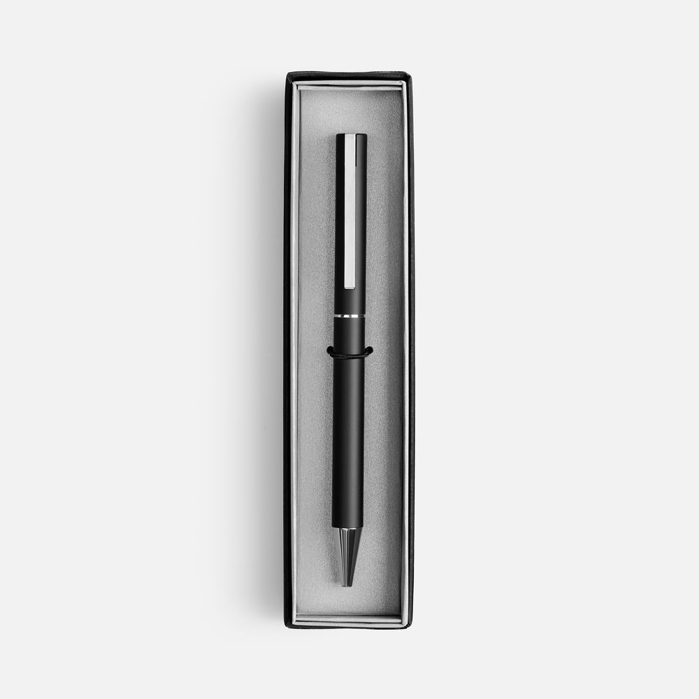 Ручка шариковая Blade Soft Touch в футляре, черная — фото 1