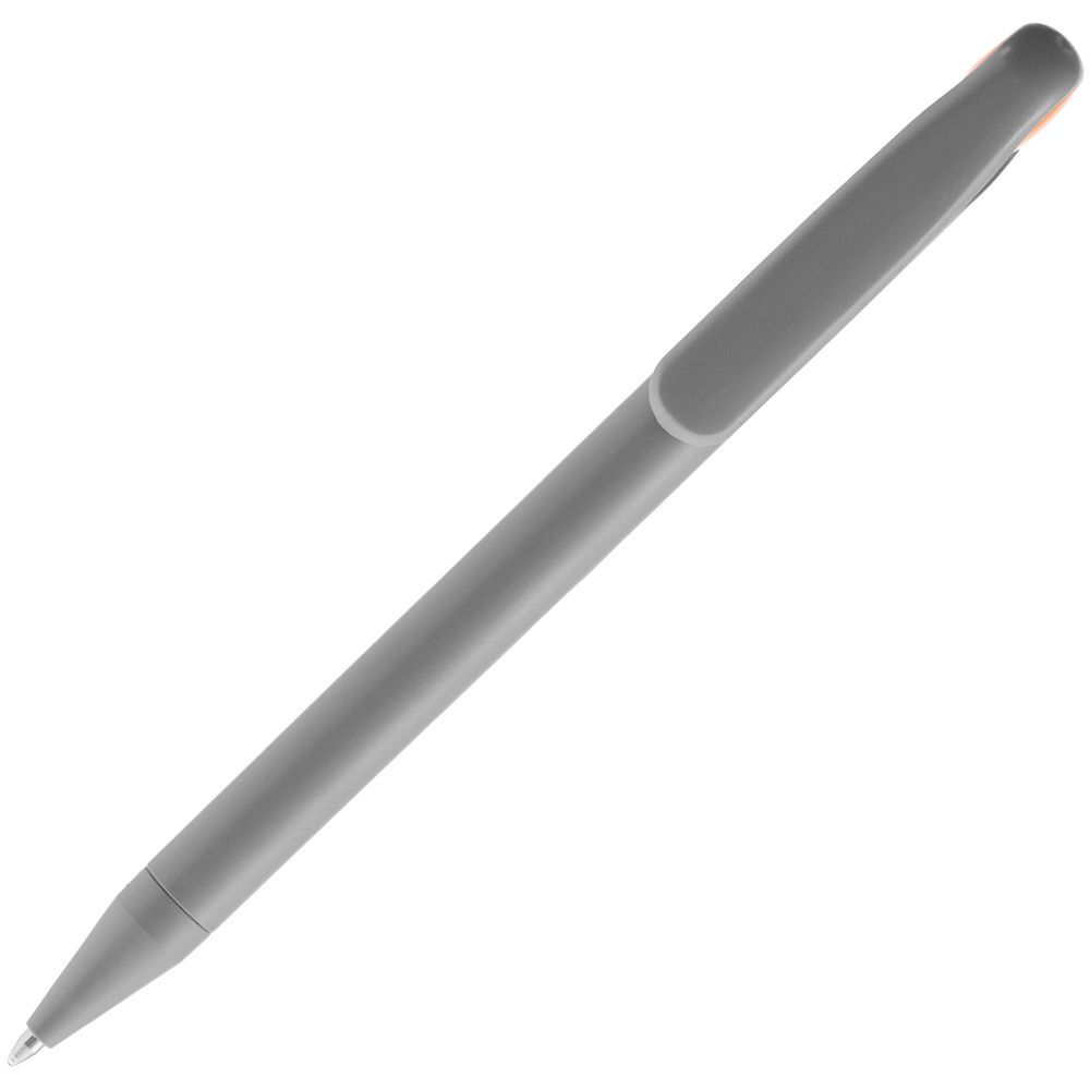 Ручка шариковая Prodir DS1 TMM Dot, серая с оранжевым — фото 4