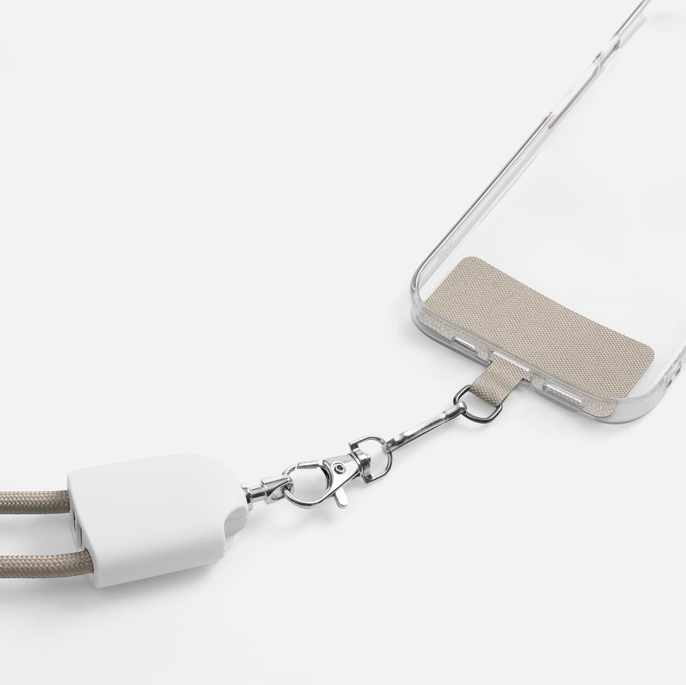 Кабель-ланьярд energyFlex Pro, серо-бежевый — фото 3