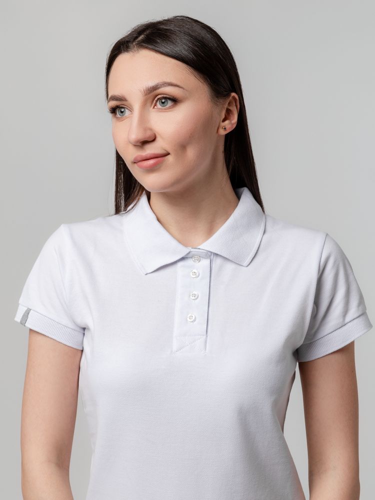 Рубашка поло женская Virma Premium Lady, белая — фото 3