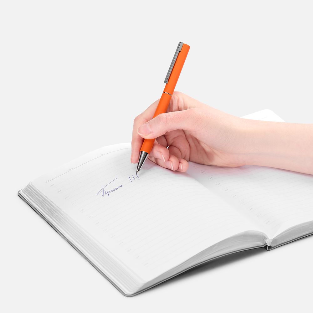 Ручка шариковая Blade Soft Touch, оранжевая — фото 3