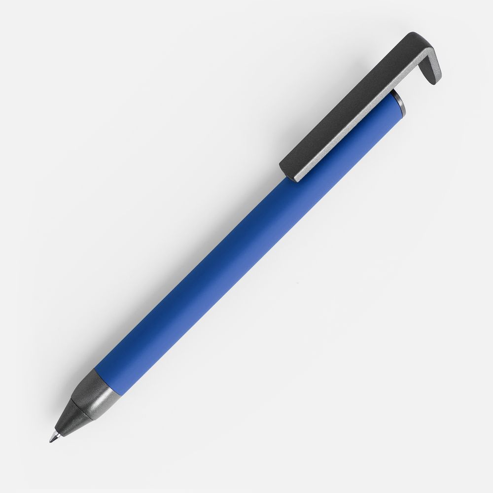 Ручка шариковая Standic с подставкой для телефона, синяя — фото 5