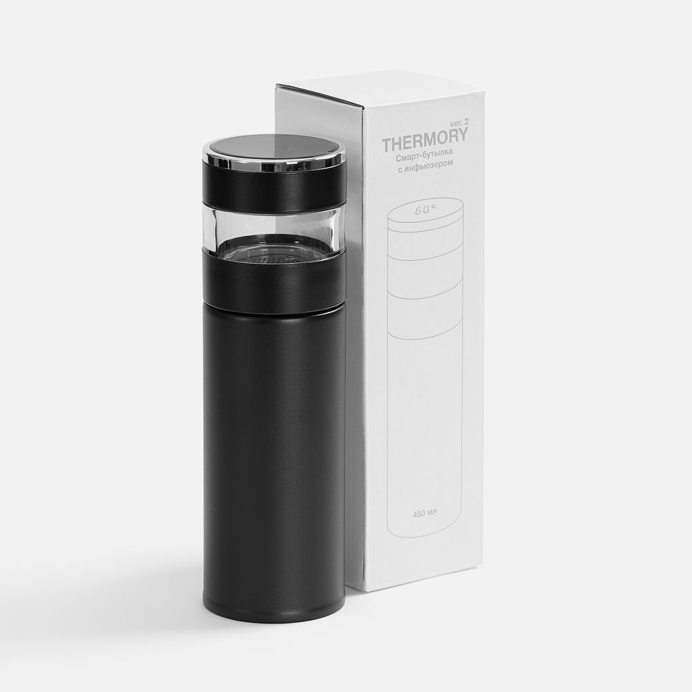 Смарт-бутылка с инфьюзером Thermory ver.2, черная — фото 4