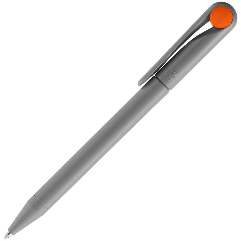 Ручка шариковая Prodir DS1 TMM Dot, серая с оранжевым — фото 5
