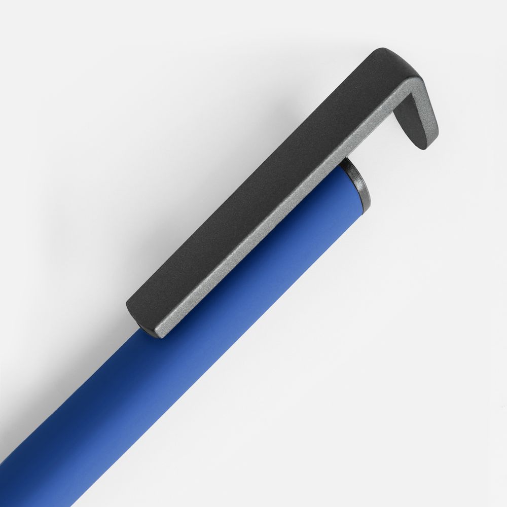 Ручка шариковая Standic с подставкой для телефона, синяя — фото 2