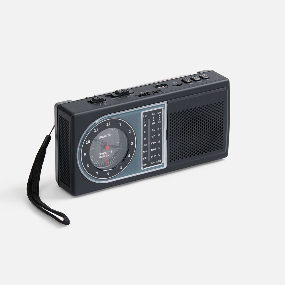 Bluetooth-колонка с радио Comradio, черная — фото 8